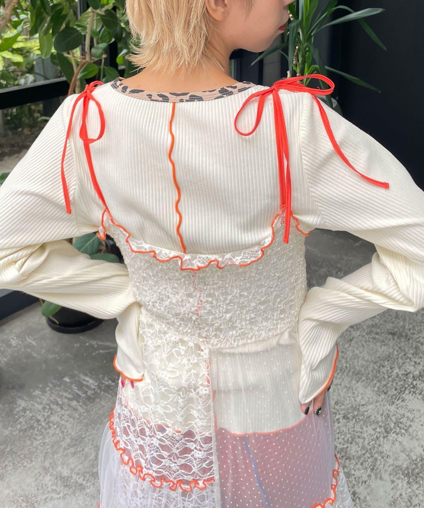 【HELLO.SANFRANCISCO/ハローサンフランシスコ】2WAY蕾絲拼接層疊半身裙