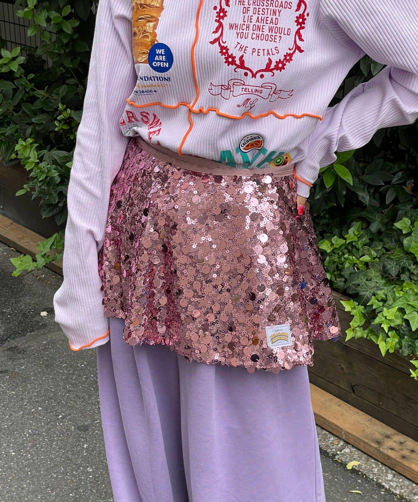 【HELLO.SANFRANCISCO/ハローサンフランシスコ】多功能亮片裹身半身裙