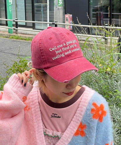 【HELLO.SANFRANCISCO/ハローサンフランシスコ】字母標語刺繡蝴蝶結棒球帽