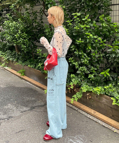 【HELLO.SANFRANCISCO/ハローサンフランシスコ】植絨星星圖案透視上衣