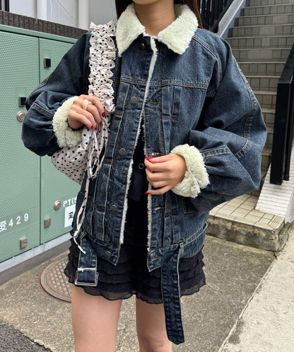 【ANTI WARP /アンチワープ】超大蓬鬆袖牛仔夾克