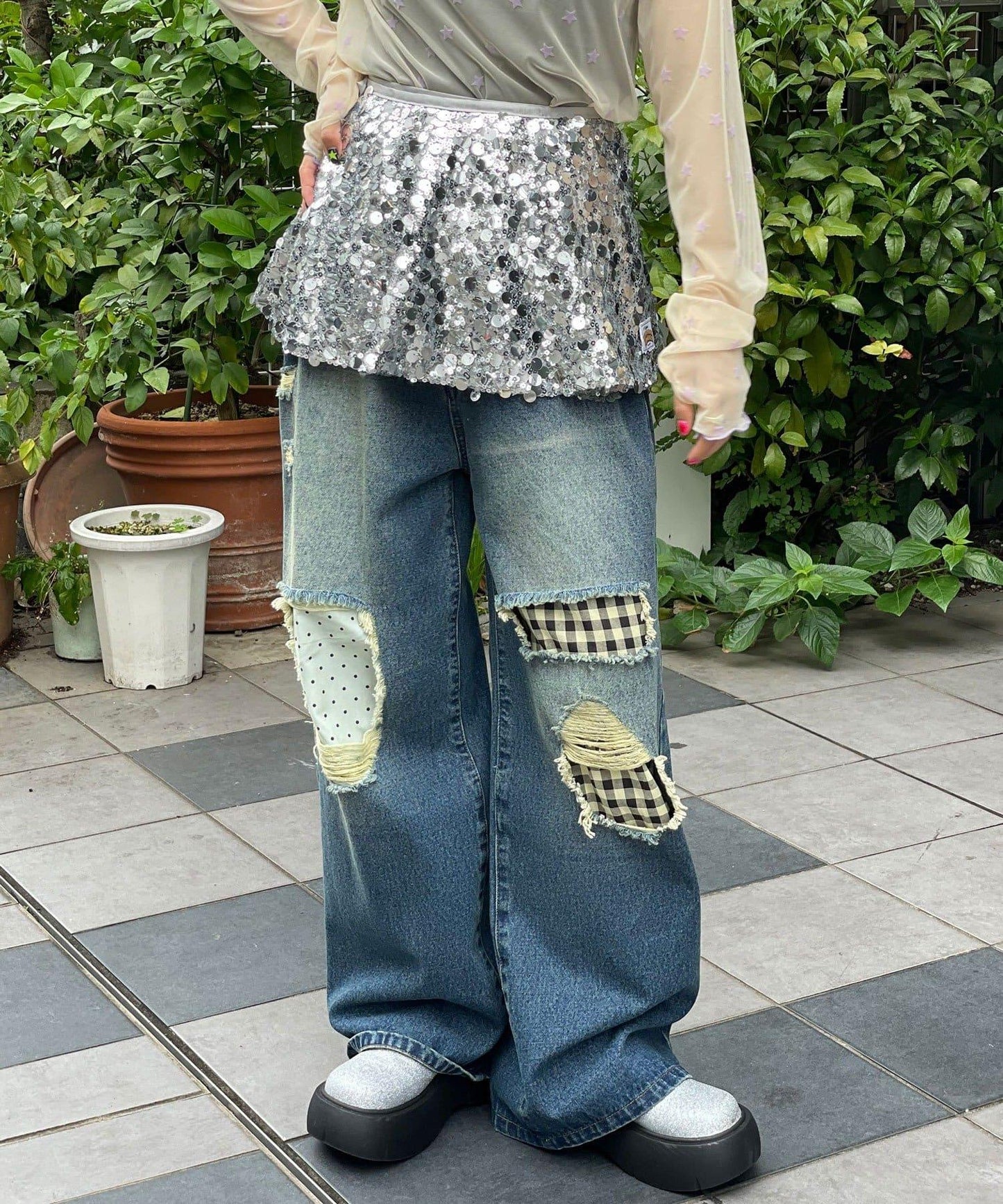 【HELLO.SANFRANCISCO/ハローサンフランシスコ】多功能亮片裹身半身裙