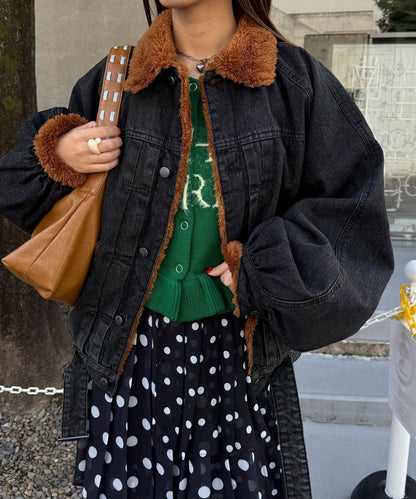 【ANTI WARP /アンチワープ】超大蓬鬆袖牛仔夾克