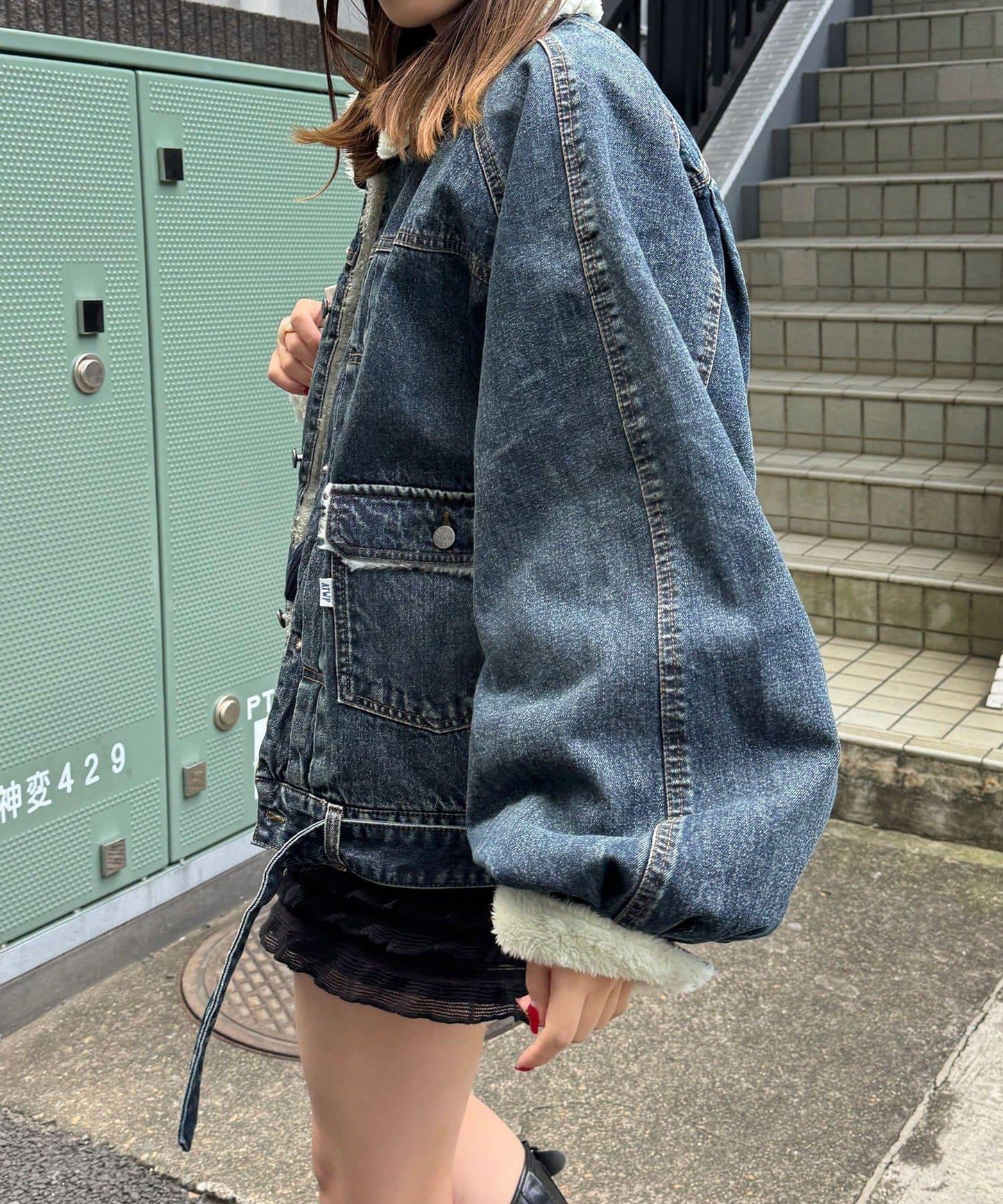 【ANTI WARP /アンチワープ】超大蓬鬆袖牛仔夾克