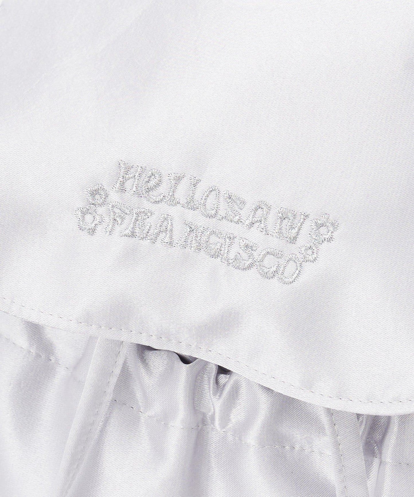 【HELLO.SANFRANCISCO/ハローサンフランシスコ】標誌刺繡緞面雙肩包