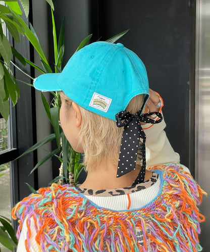 【HELLO.SANFRANCISCO/ハローサンフランシスコ】字母標語刺繡蝴蝶結棒球帽