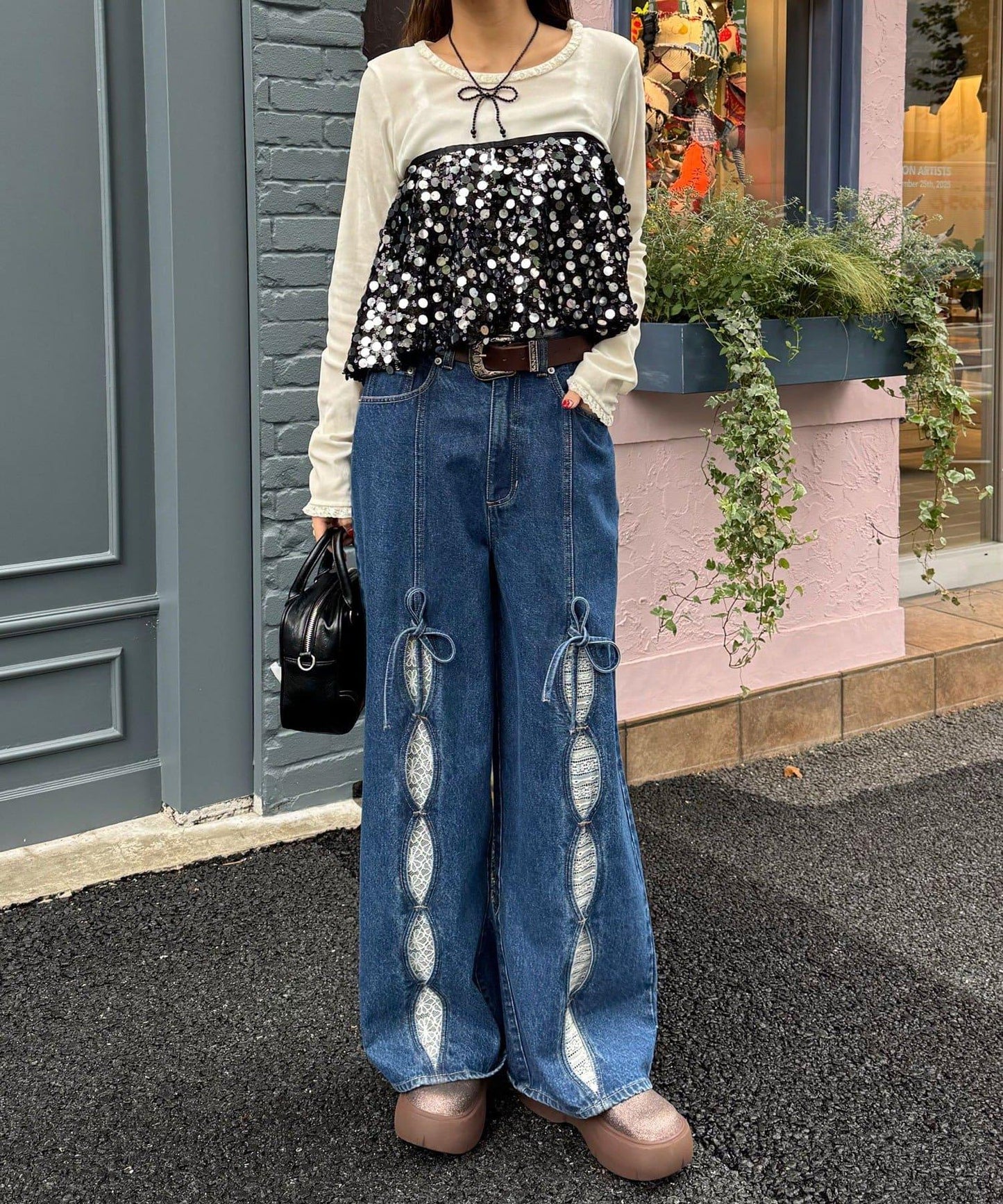 【HELLO.SANFRANCISCO/ハローサンフランシスコ】多功能亮片裹身半身裙