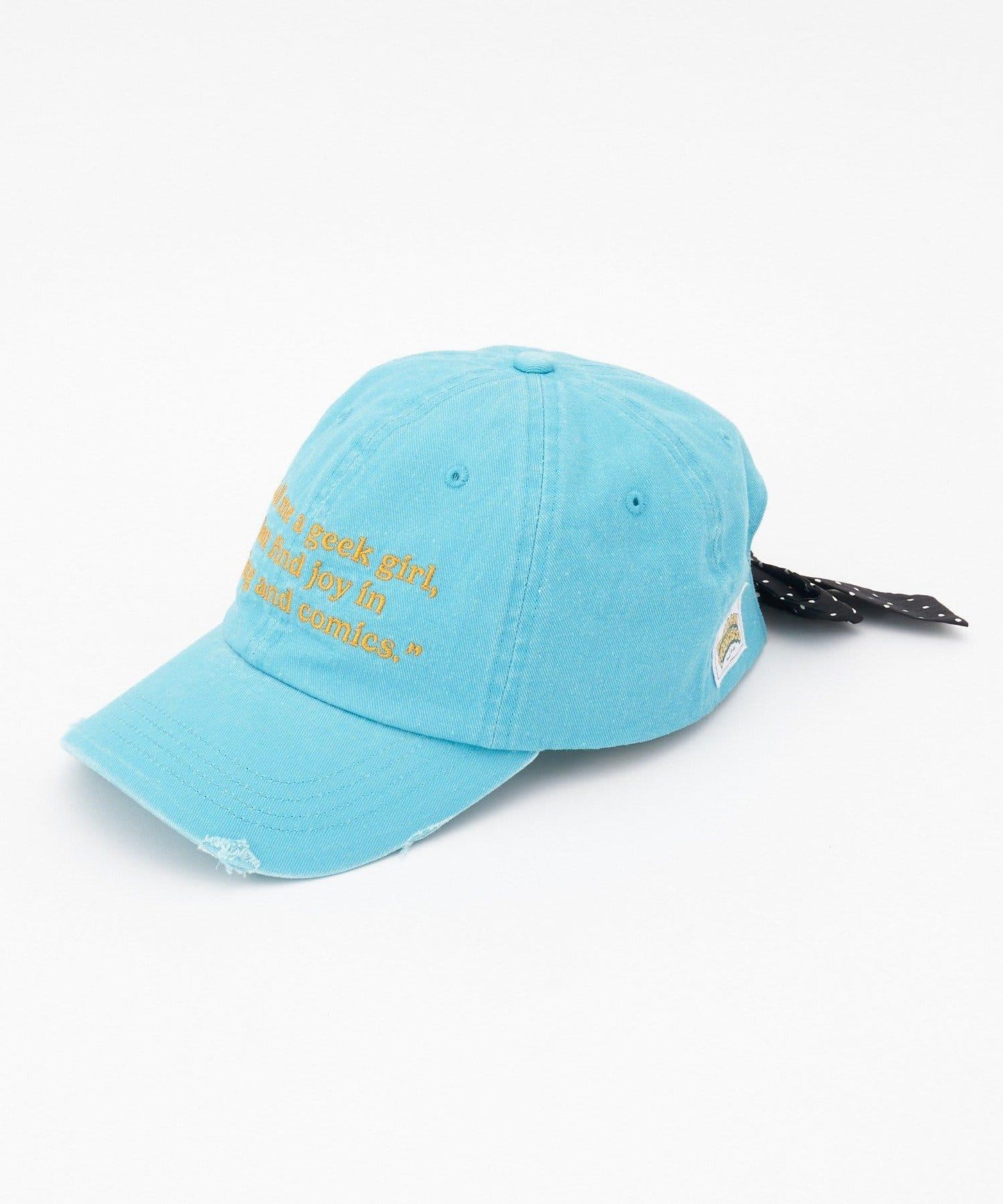 ★【HELLO.SANFRANCISCO/ハローサンフランシスコ】メッセージロゴ刺繍リボンキャップ