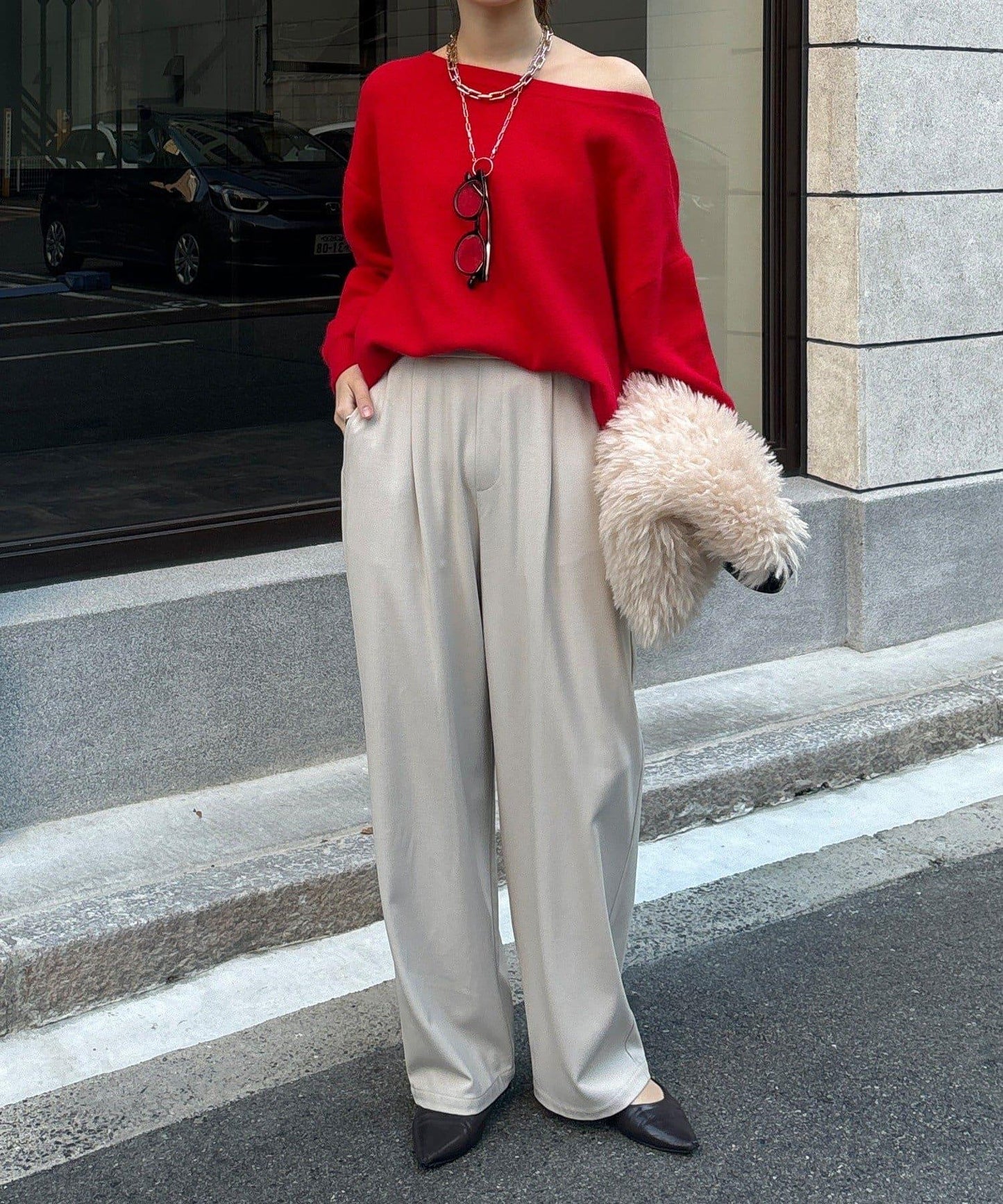 內加絨四向彈力長褲