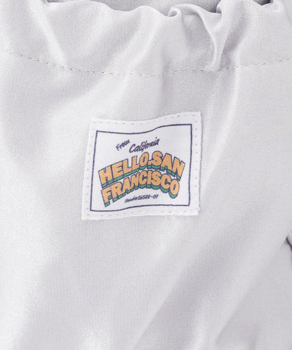 【HELLO.SANFRANCISCO/ハローサンフランシスコ】標誌刺繡緞面雙肩包