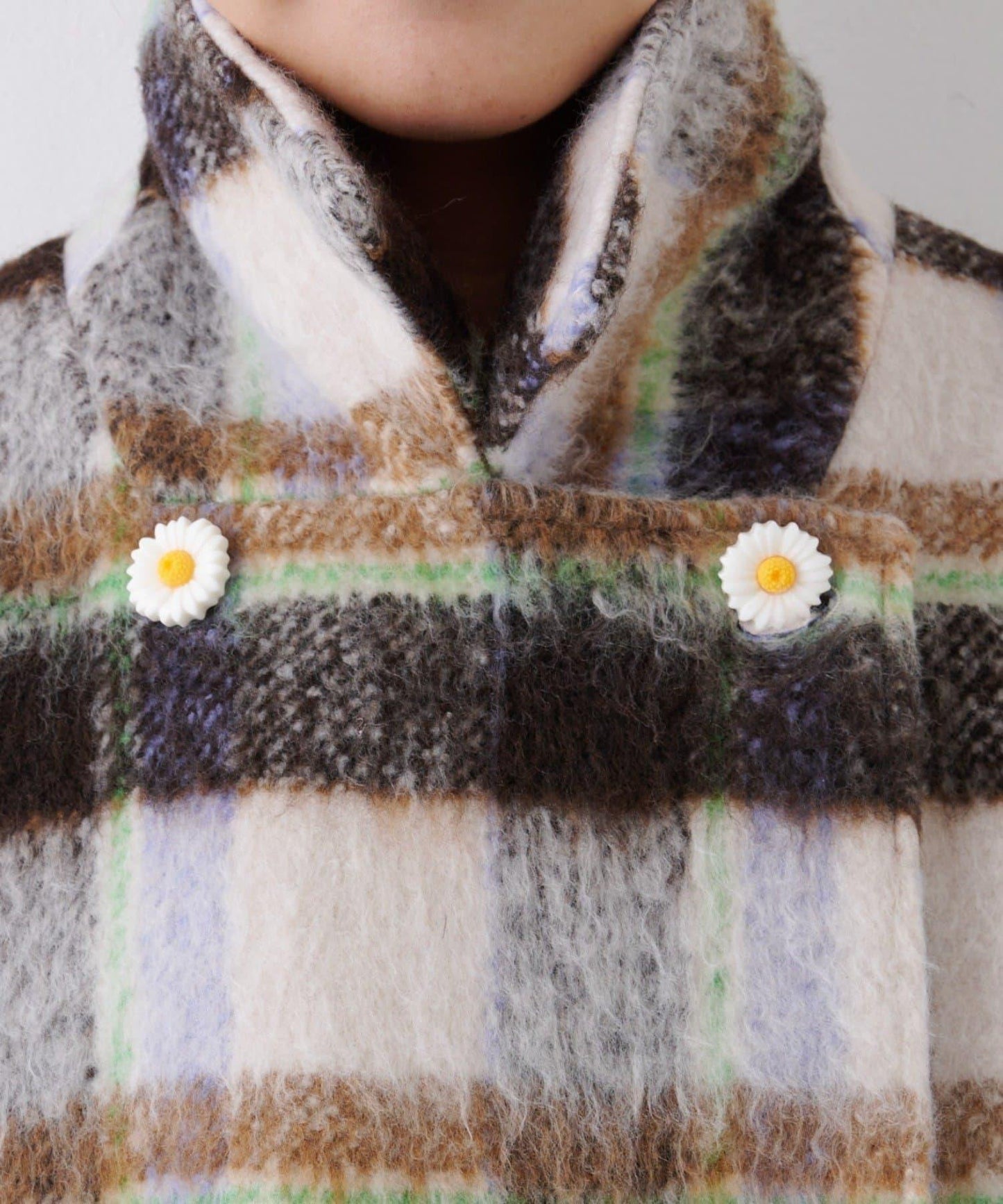 【HELLO.SANFRANCISCO/ハローサンフランシスコ】格紋長毛呢大衣