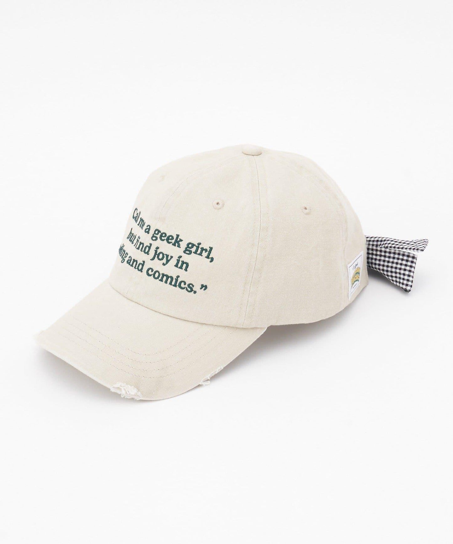 ★【HELLO.SANFRANCISCO/ハローサンフランシスコ】メッセージロゴ刺繍リボンキャップ