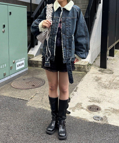 【ANTI WARP /アンチワープ】超大蓬鬆袖牛仔夾克