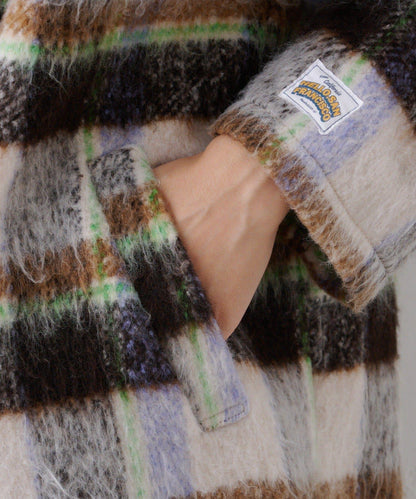 ★【HELLO.SANFRANCISCO/ハローサンフランシスコ】格紋長毛呢大衣