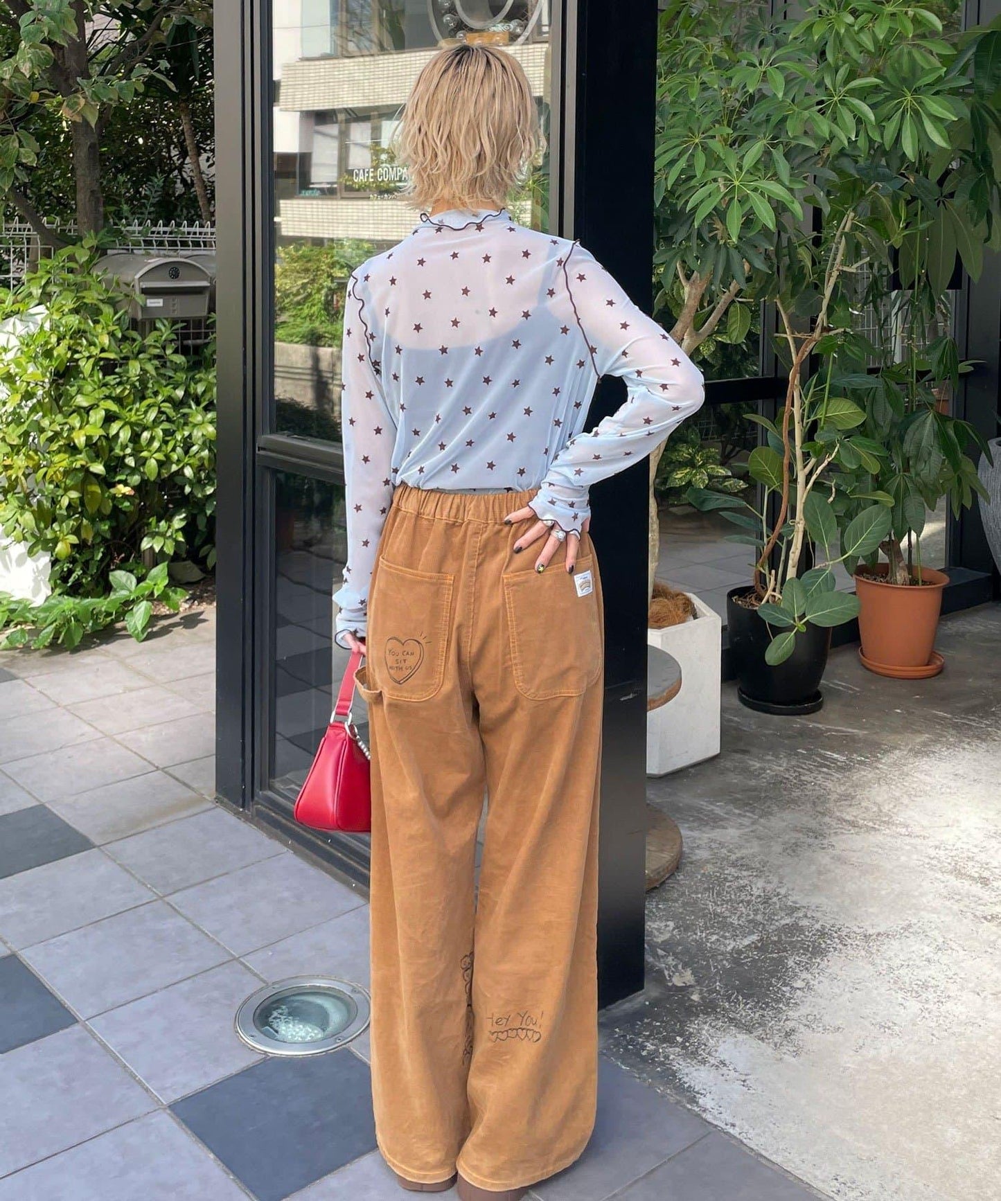 【HELLO.SANFRANCISCO/ハローサンフランシスコ】植絨星星圖案透視上衣