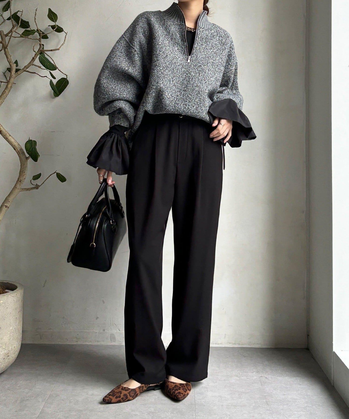 內加絨四向彈力長褲