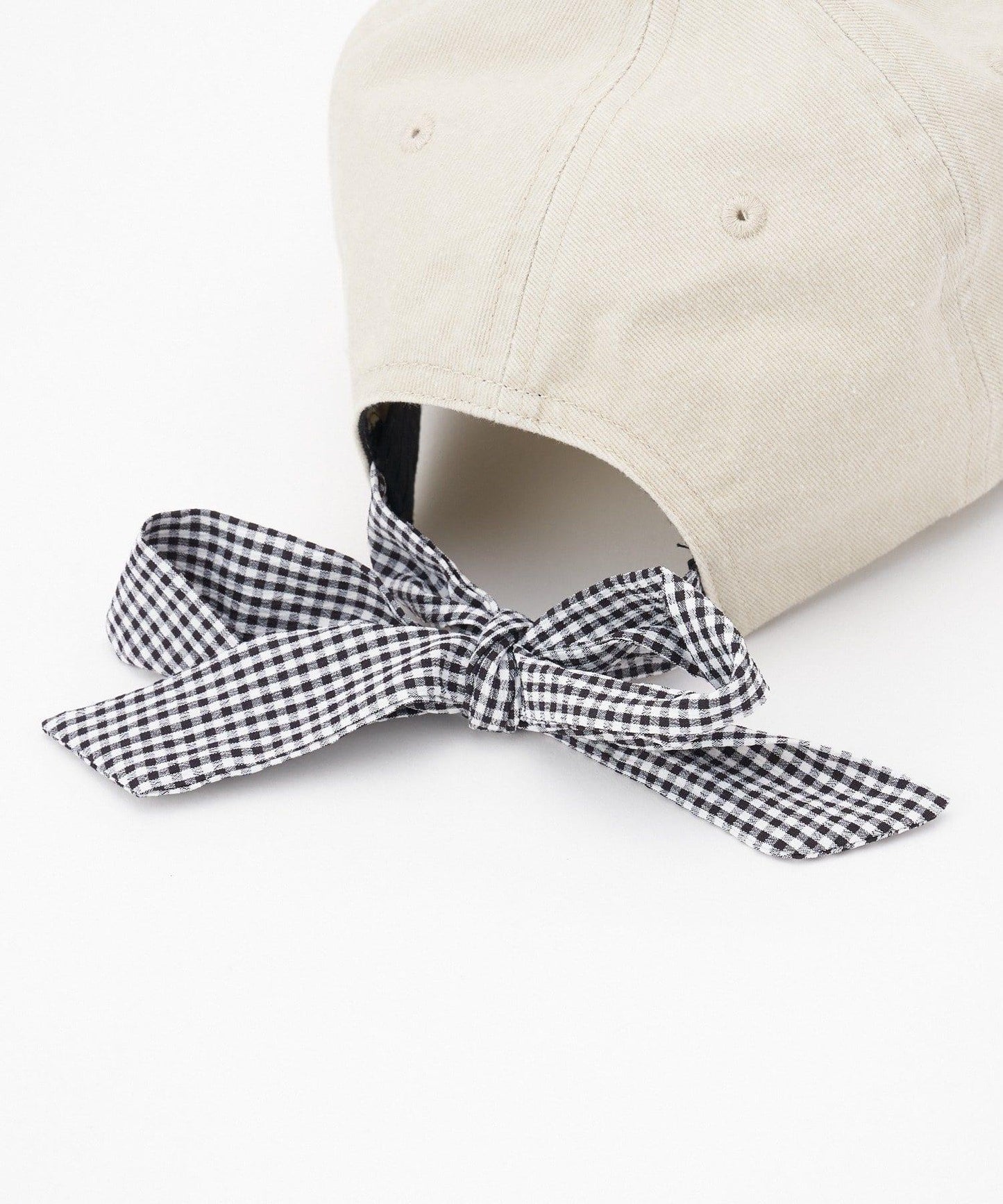 【HELLO.SANFRANCISCO/ハローサンフランシスコ】字母標語刺繡蝴蝶結棒球帽