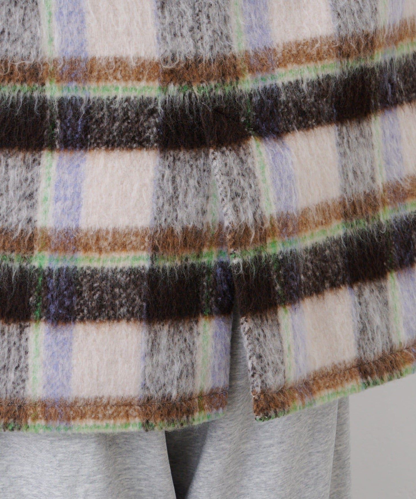 ★【HELLO.SANFRANCISCO/ハローサンフランシスコ】格紋長毛呢大衣