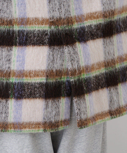 ★【HELLO.SANFRANCISCO/ハローサンフランシスコ】格紋長毛呢大衣