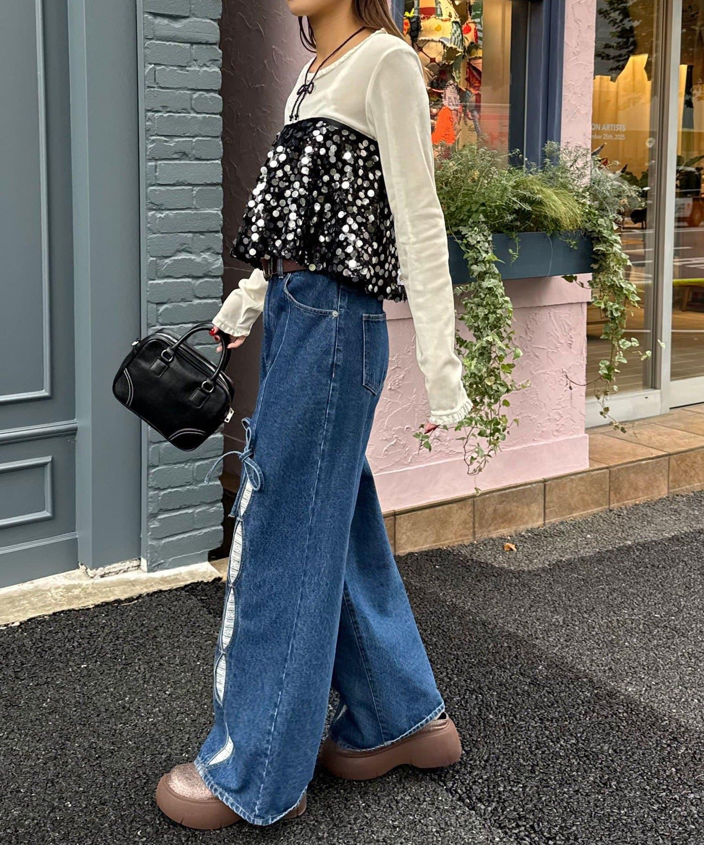 【HELLO.SANFRANCISCO/ハローサンフランシスコ】多功能亮片裹身半身裙