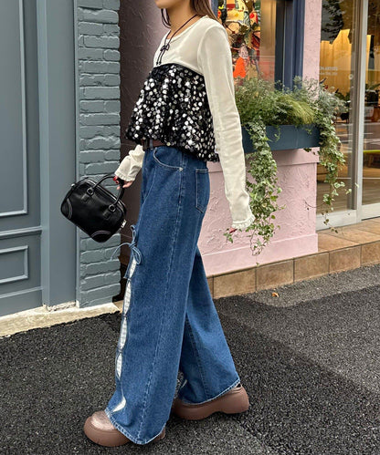 【HELLO.SANFRANCISCO/ハローサンフランシスコ】多功能亮片裹身半身裙