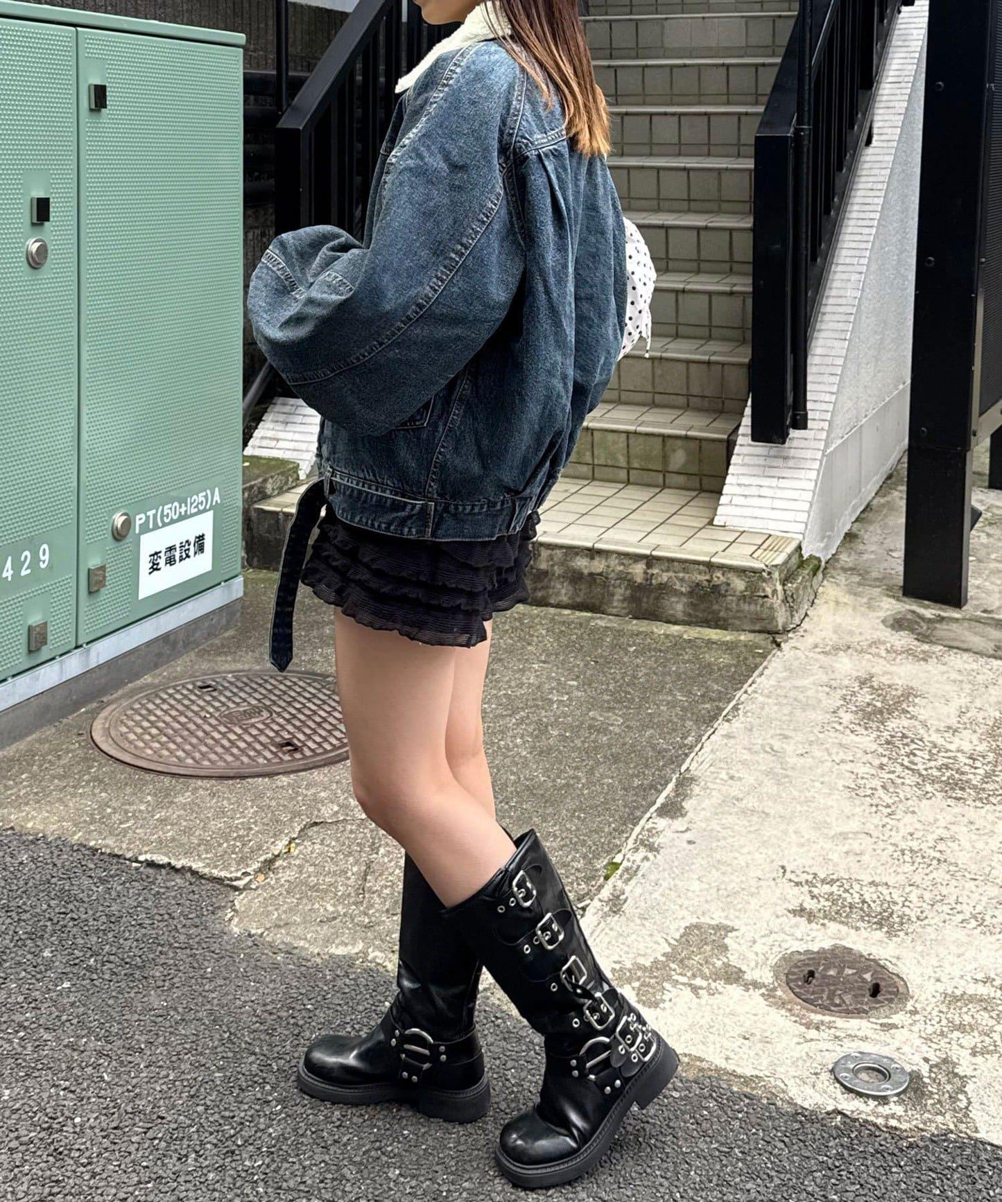 【ANTI WARP /アンチワープ】超大蓬鬆袖牛仔夾克