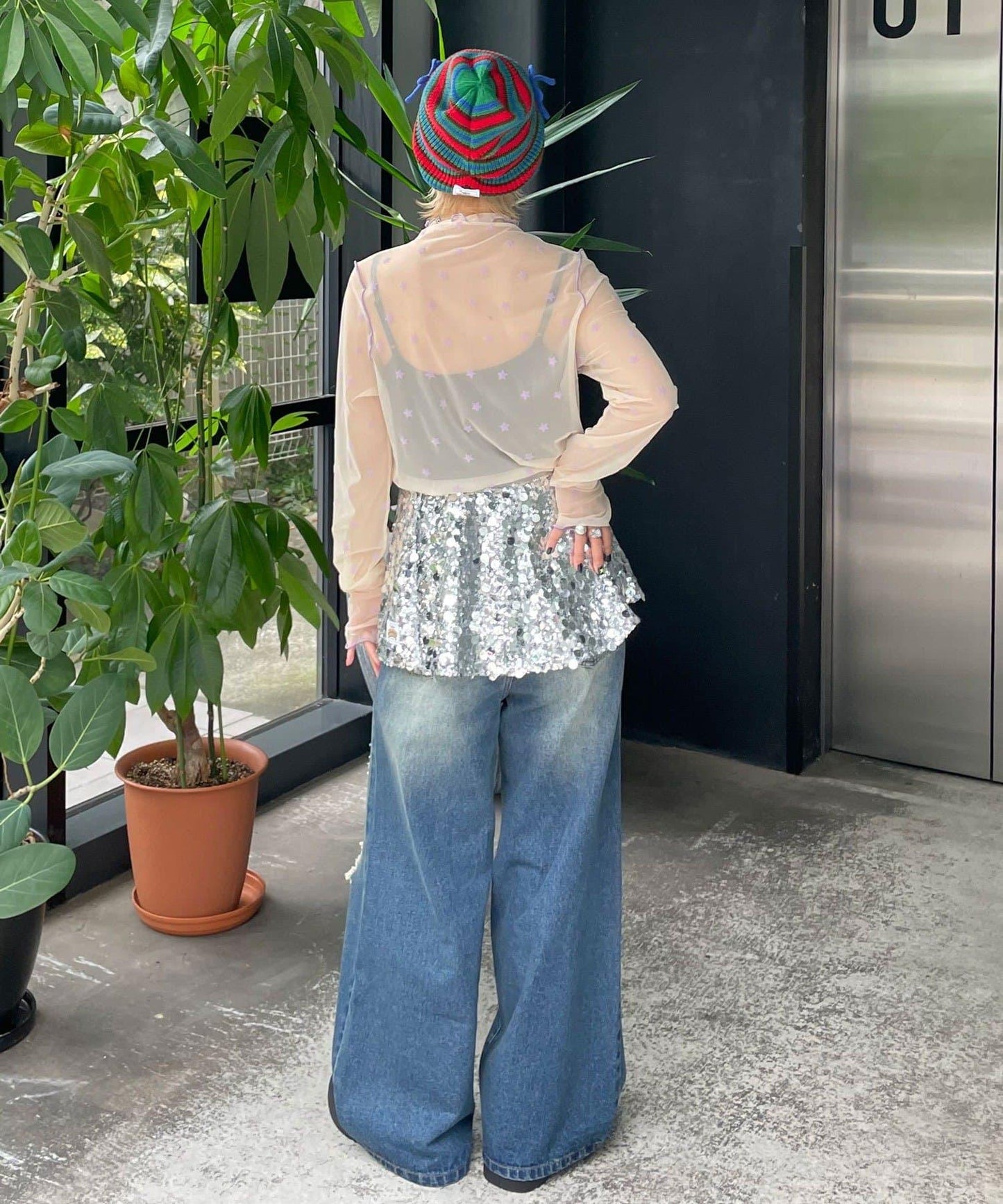 【HELLO.SANFRANCISCO/ハローサンフランシスコ】多功能亮片裹身半身裙