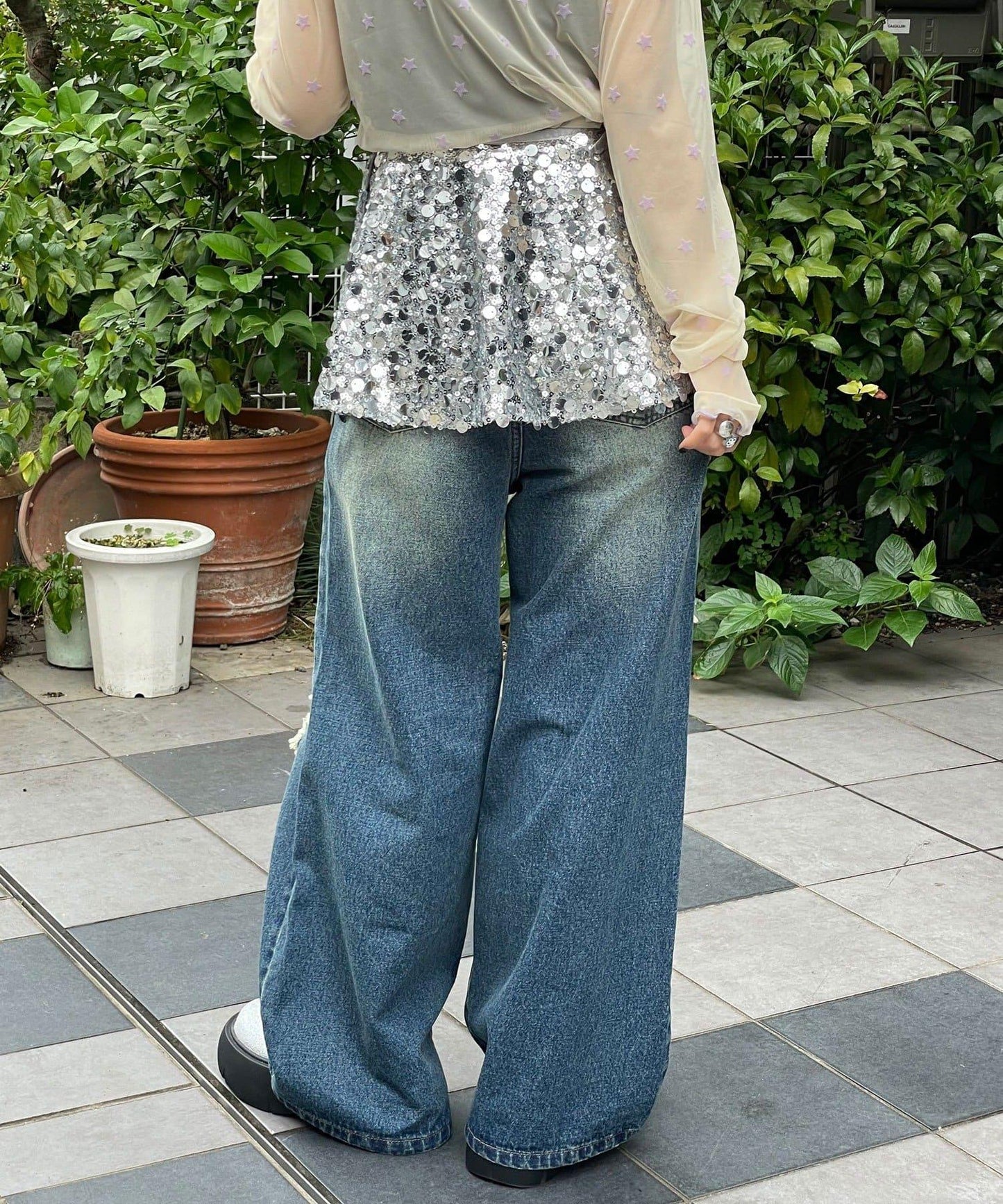 【HELLO.SANFRANCISCO/ハローサンフランシスコ】多功能亮片裹身半身裙