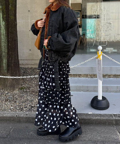 【ANTI WARP /アンチワープ】超大蓬鬆袖牛仔夾克