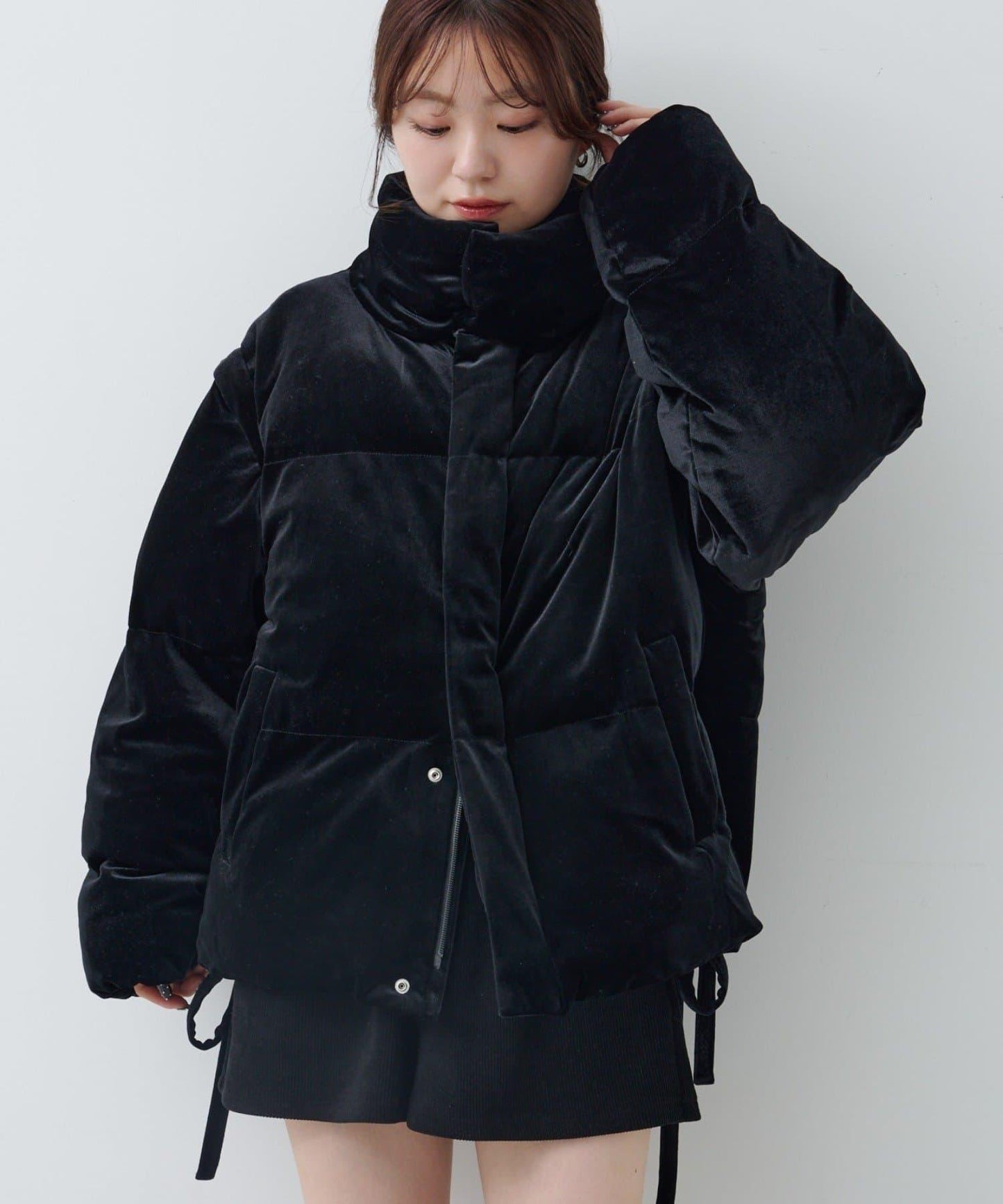 天鵝絨加棉夾克