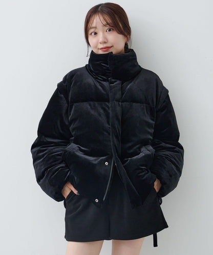 天鵝絨加棉夾克