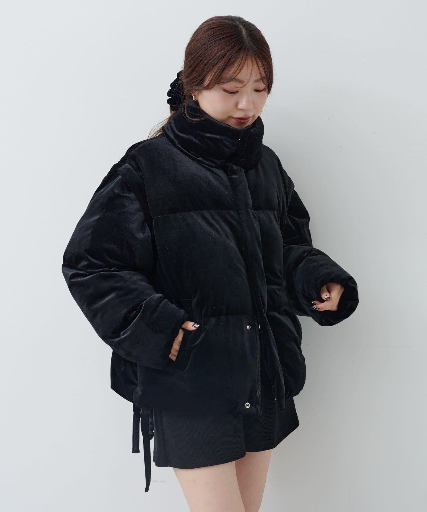 天鵝絨加棉夾克