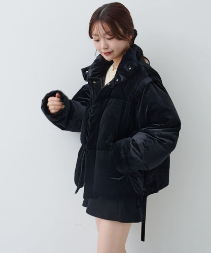 天鵝絨加棉夾克