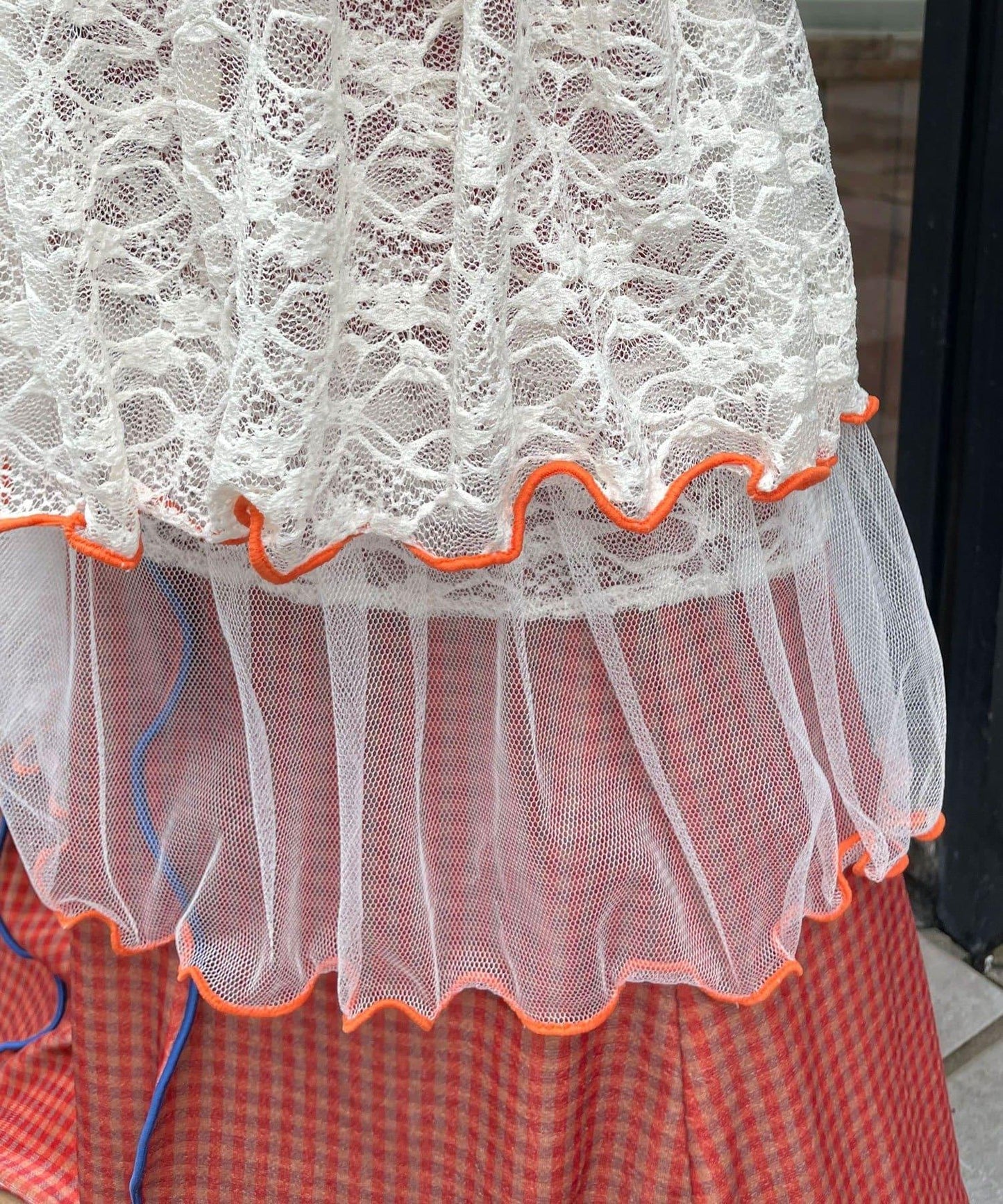 【HELLO.SANFRANCISCO/ハローサンフランシスコ】2WAY蕾絲拼接層疊半身裙