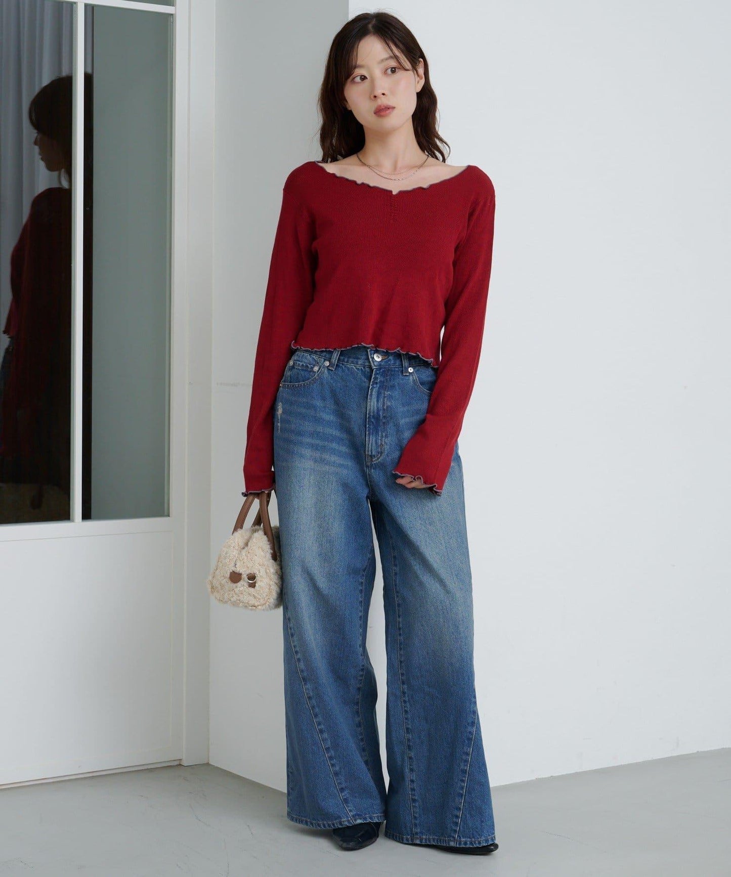 柔軟親膚針織套頭衫