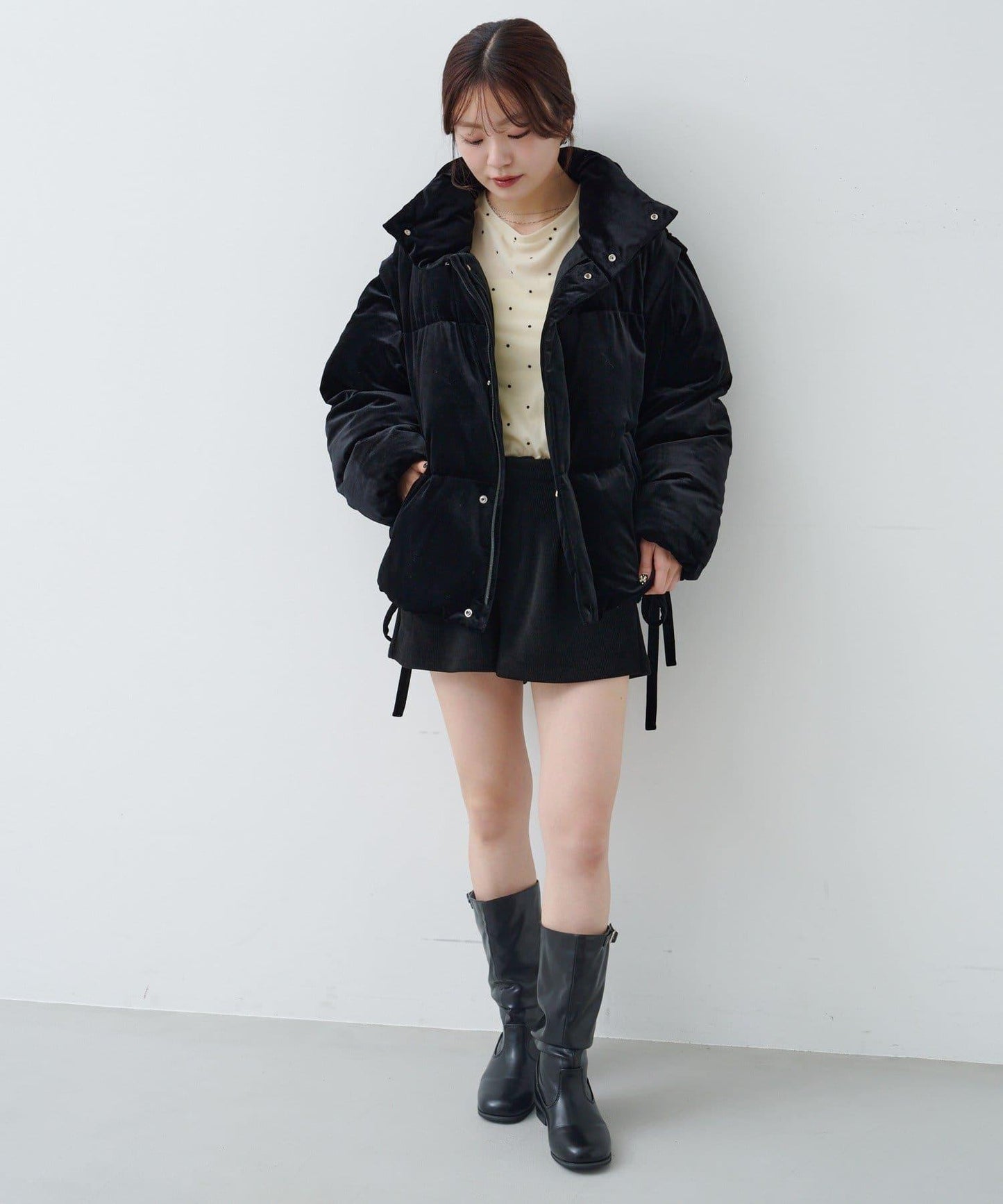 天鵝絨加棉夾克