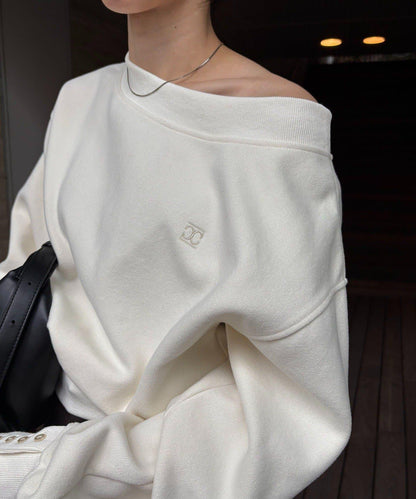 1點裝飾粘合衛衣