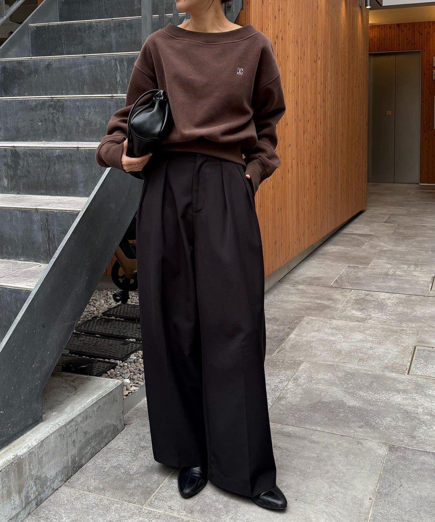 1點裝飾粘合衛衣