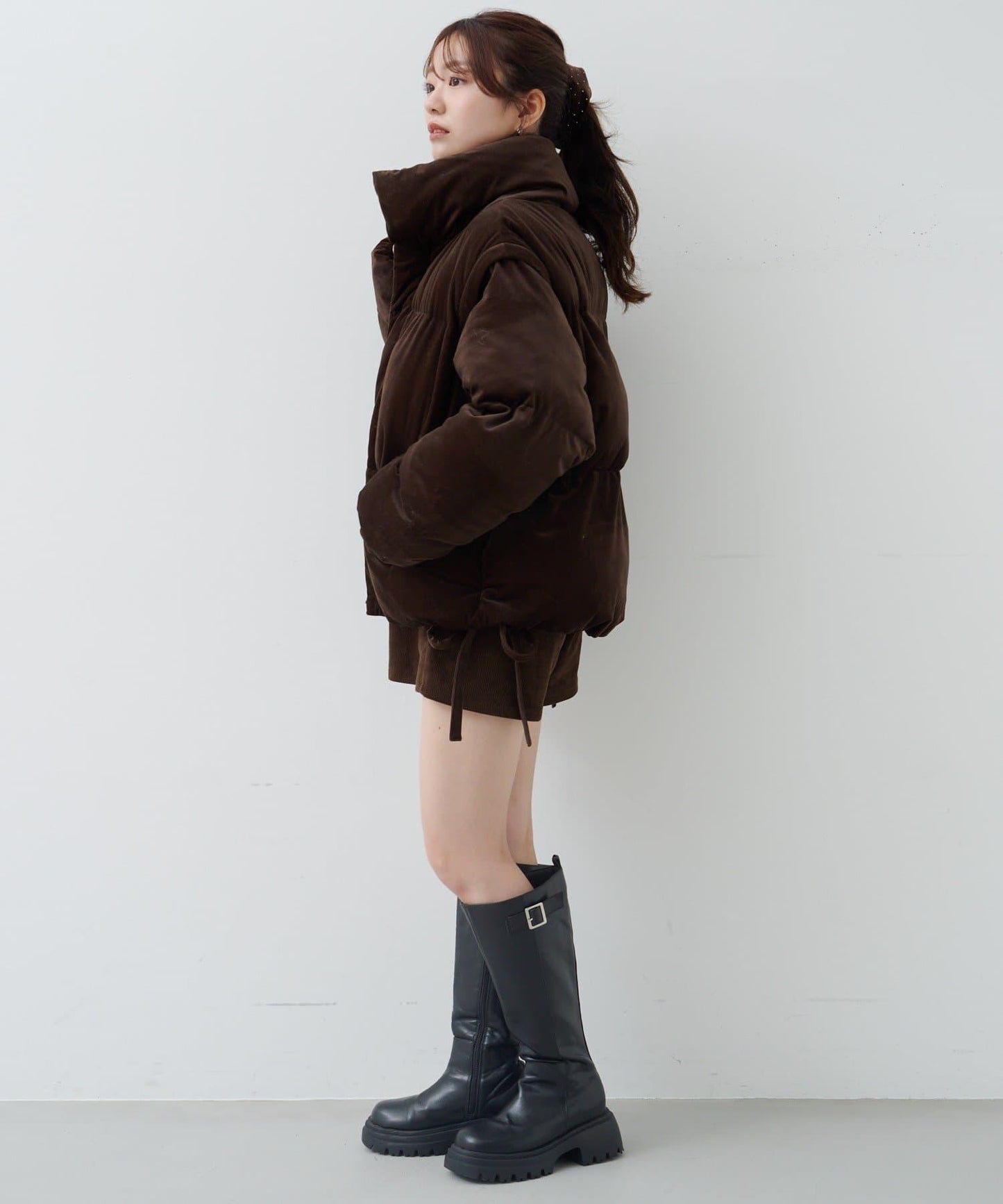 天鵝絨加棉夾克