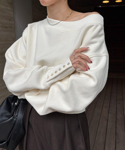 1點裝飾粘合衛衣