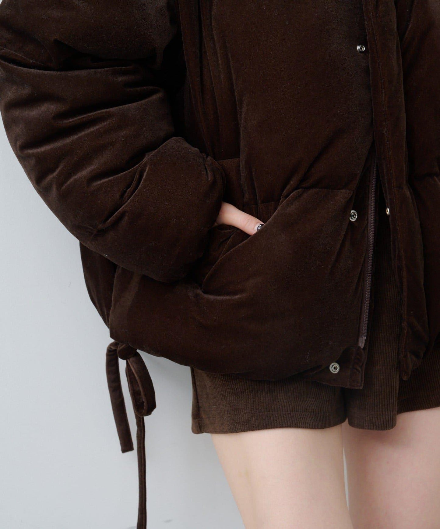 天鵝絨加棉夾克