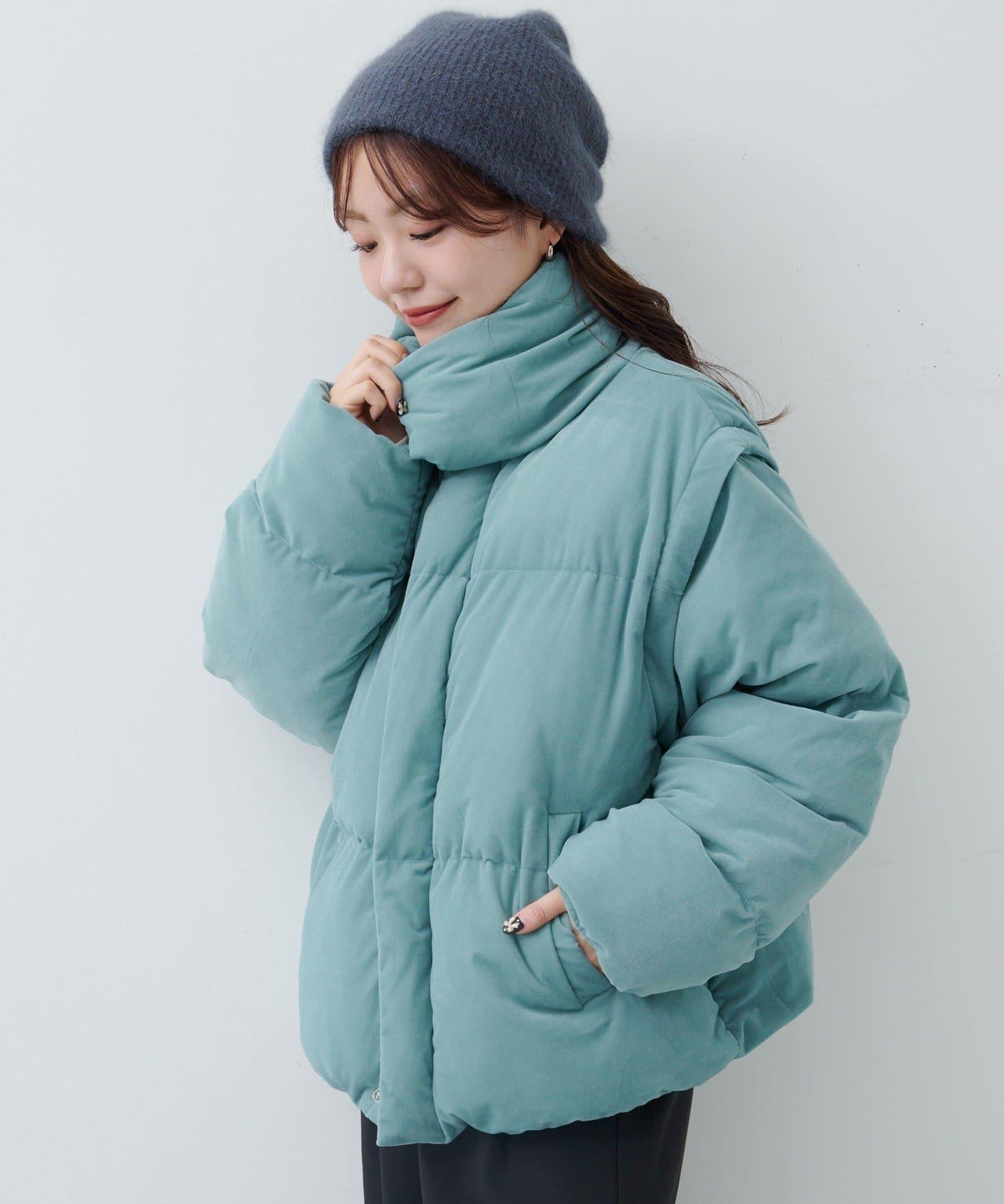 天鵝絨加棉夾克