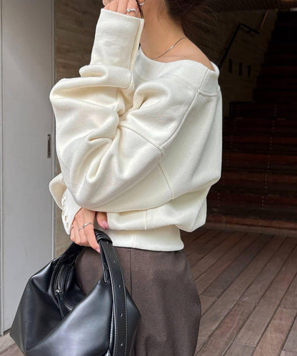 1點裝飾粘合衛衣