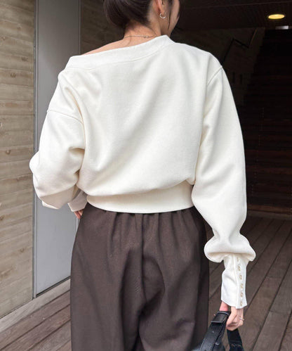 1點裝飾粘合衛衣