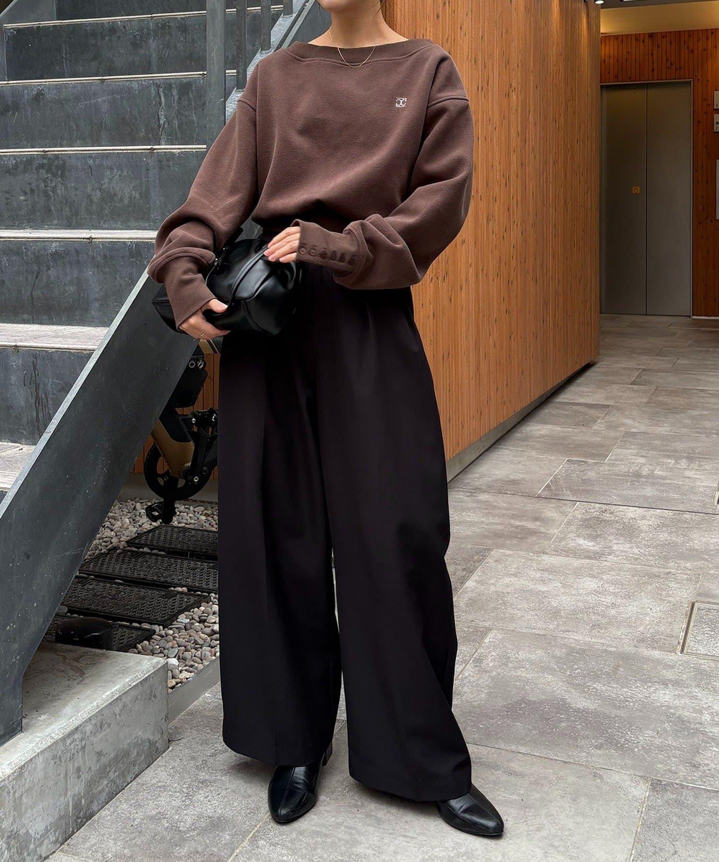 1點裝飾粘合衛衣