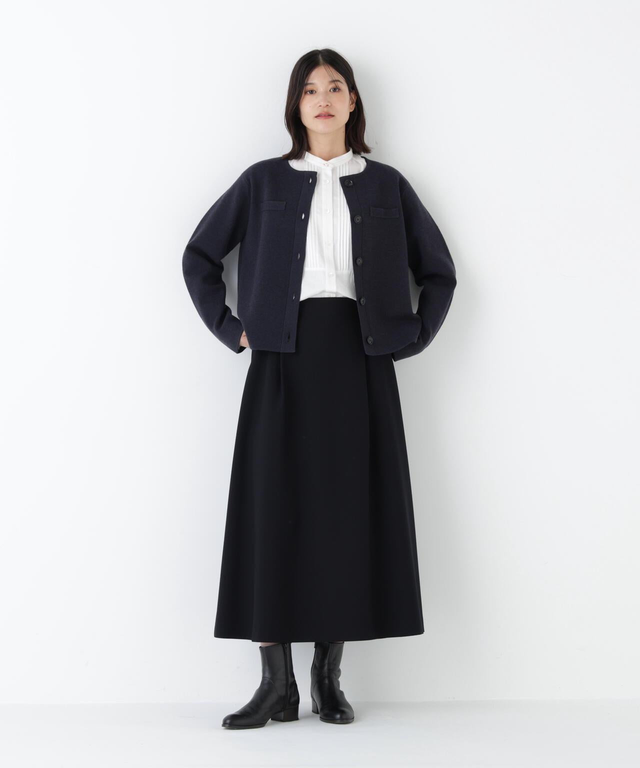 高密度米蘭羅紋圓領夾克