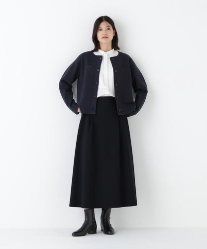 高密度米蘭羅紋圓領夾克