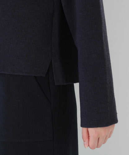 高密度米蘭羅紋圓領夾克