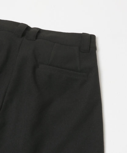 針織呢料褶皺寬腿褲