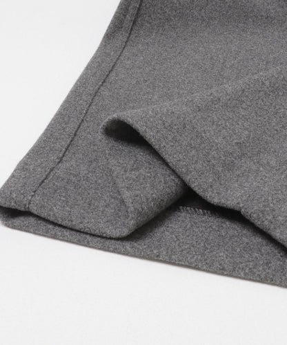 針織呢料褶皺寬腿褲